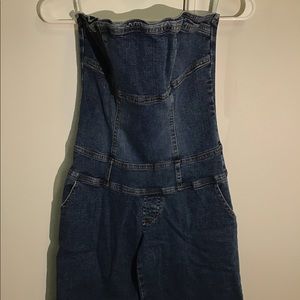 Denim sleeves romper